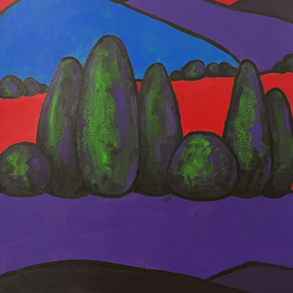 Around Sunset / Acrylic on Cardboard / 100 by 70 cm / 2022