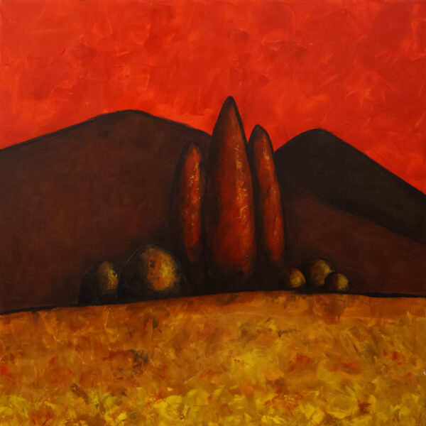 Not to Always be Green (B) / Mix Media on Canvas / 120 by 120 cm / 2024