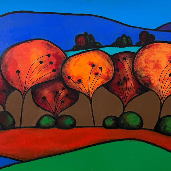 The Wind Listens / Acrylic on Cardboard / 70 by 100 cm / 2021