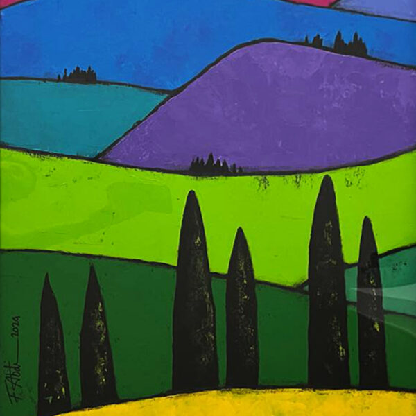 Under the Tuscan Sun / Acrylic on Cardboard / 100 by 80 cm / 2024